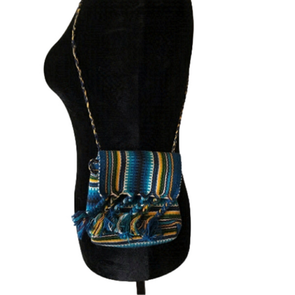 Handbags - WOVEN cross body bag purse.